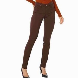 AG Adriano Goldschmied The Prima Midrise Cigarette Jeans, Size 26, Brown